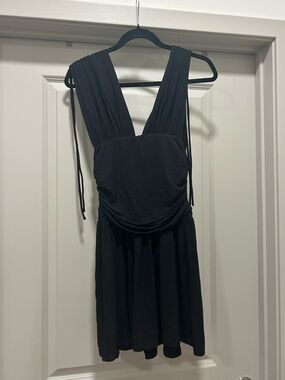Bittersweet Black Plunging V-Neck Sleeveless Dress